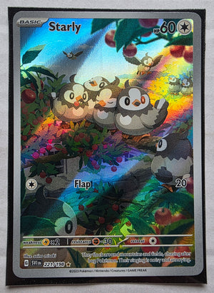 Pokemon - Starly *Illustration Rare* Scarlet & Violet 221/198