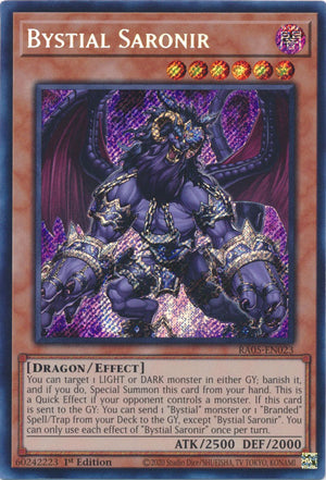 Yugioh - Bystial Saronir *Select Rarity* RA05-EN023 (NM)