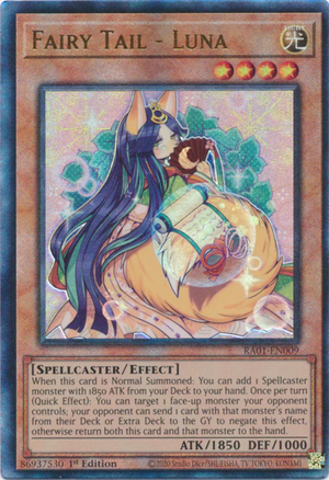 Yugioh - Fairy Tail - Luna *Select Rarity* RA01-EN009 (NM)