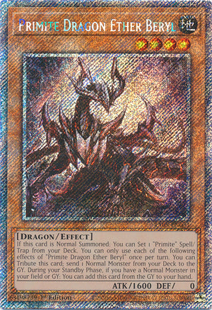Yugioh - Primite Dragon Ether Beryl *Select Rarity* RA05-EN033 (NM)