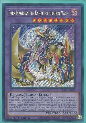 Yugioh - Dark Magician the Knight of Dragon Magic *Secret Rare* BLMR-EN001 (NM)