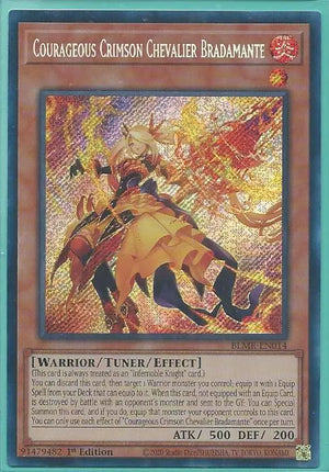Yugioh - Courageous Crimson Chevalier Bradamante *Secret Rare* BLMR-EN014 (NM)