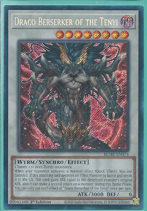 Yugioh - Draco Berserker of the Tenyi *Secret Rare* BLMR-EN074 (NM)