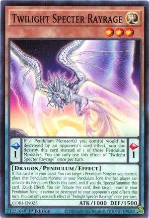 Yugioh - Twlight Specter Rayrage *Common* CORI-EN025 (NM)