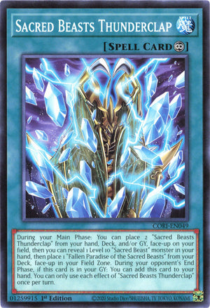 Yugioh - Sacred Beasts Thunderclap *Common* CORI-EN049 (NM)