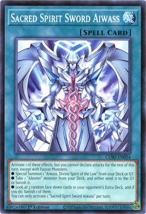 Yugioh - Sacred Spirit Sword Aiwass *Common* CORI-EN053 (NM)