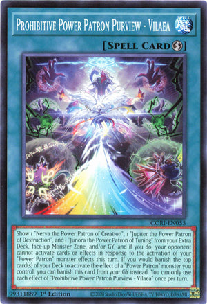 Yugioh - Prohibitive Power Patron Purview – Vilaea *Common* CORI-EN055 (NM)