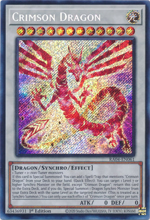 Yugioh -	 Crimson Dragon *Select Rarity* RA04-EN061 (NM)