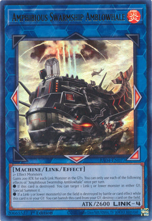 Yugioh -	Amphibious Swarmship Amblowhale *Select Rarity* RA04-EN077 (NM)