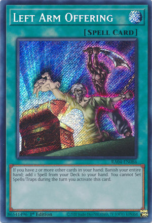 Yugioh -	Left Arm Offering *Select Rarity* RA04-EN086 (NM)