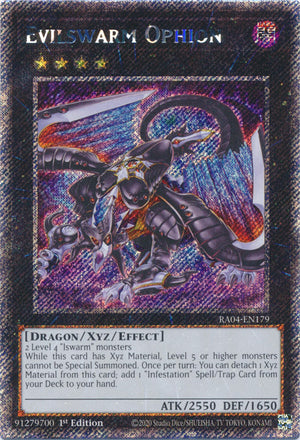 Yugioh - Evilswarm Ophion *Platinum Secret Rare* RA04-EN179 (NM)