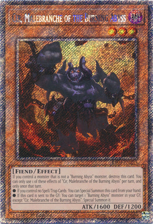 Yugioh - Cir, Malebranche of the Burning Abyss *Select Rarity* RA04-EN234 (NM)