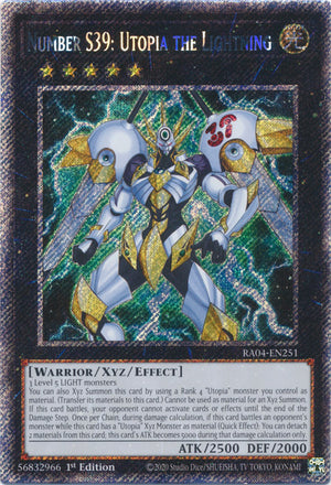 Yugioh - Number S39: Utopia the Lightning *Platinum Secret Rare* RA04-EN251 (NM)