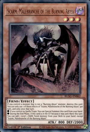 Yugioh - Scarm, Malebranche of the Burning Abyss *Ultra Rare* BLGG-EN062 (NM)