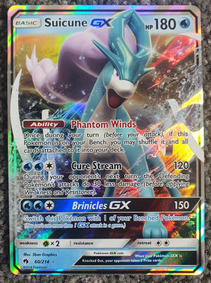 Pokemon - Suicune GX *Ultra Rare* Lost Thunder 60/214 (NM)