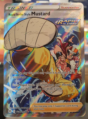 Pokemon - Rapid Strike Style Mustard *Ultra Rare* Brilliant Stars TG27/TG30 (NM)