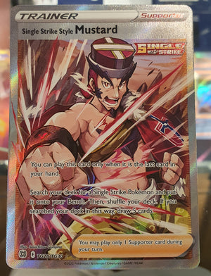 Pokemon - Single Strike Style Mustard *Ultra Rare* Brilliant Stars TG28/TG30 (NM)