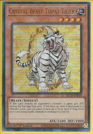 Yugioh - Crystal Beast Topaz Tiger *Ultra Rare* BLCR-EN050 (NM)