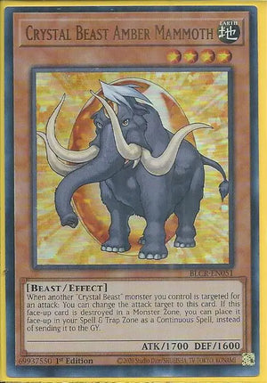 Yugioh - Crystal Beast Amber Mammoth *Ultra Rare* BLCR-EN051 (NM)