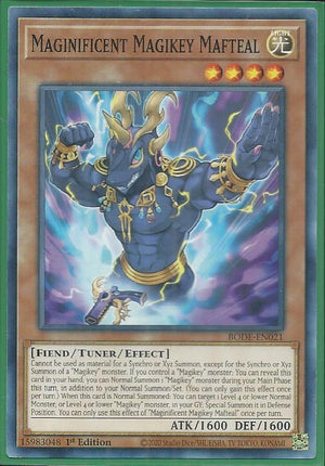 Yugioh - Magnificent Magikey Mafteal *Common* BODE-EN021 (NM/M)