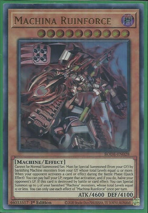 Yugioh - Machina Ruinforce *Ultra Rare* BODE-EN028 (NM/M)