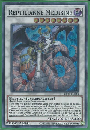 Yugioh - Reptilianne Melusine *Super Rare* BODE-EN043 (NM/M)