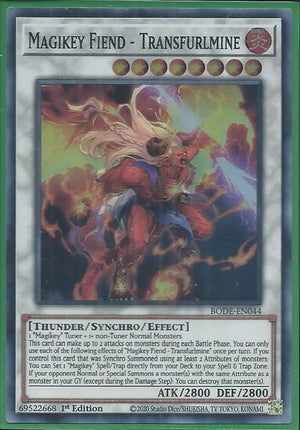 Yugioh - Magikey Fiend – Transfurlmine *Super Rare* BODE-EN044 (NM/M)