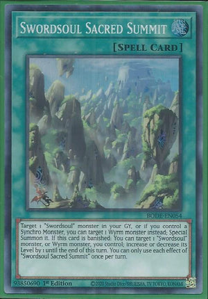 Yugioh - Swordsoul Sacred Summit *Super Rare* BODE-EN054 (NM/M)