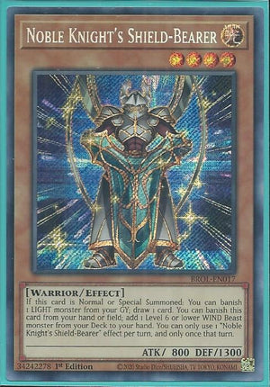 Yugioh - Noble Knights Shield-Bearer *Secret Rare* BROL-EN017 (NM)