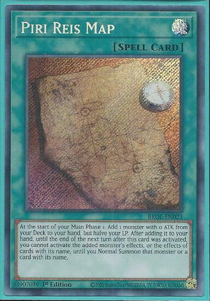 Yugioh - Piri Reis Map *Secret Rare* BROL-EN023 (NM/M)