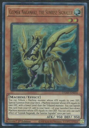 Yugioh - Gizmek Naganaki, the Sunrise Signaler *Ultra Rare* DAMA-EN016 (NM/M)