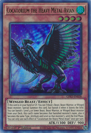 Yugioh - Cocatorium the Heavy Metal Avian *Ultra Rare* GFP2-EN038 (NM)