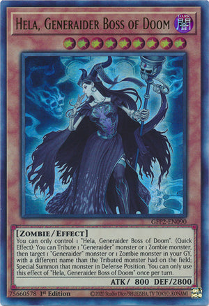 Yugioh - Hela, Generaider Boss of Doom *Ultra Rare* GFP2-EN090 (NM)
