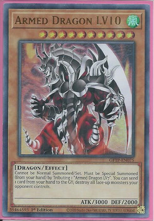 Yugioh - Armed Dragon LV10 *Ultra Rare* GFTP-EN075 (NM)