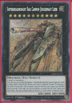 Yugioh Superdreadnought Rail Cannon Juggernaut Liebe *Secret Rare* LDS2-EN124 (NM)