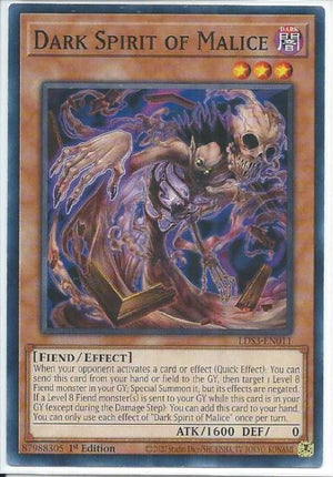 Yugioh - Dark Spirit of Malice *Common* LDS3-EN011 (NM)