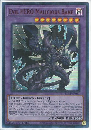 Yugioh - Evil HERO Malicious Bane *Red Ultra Rare* LDS3-EN033 (NM)