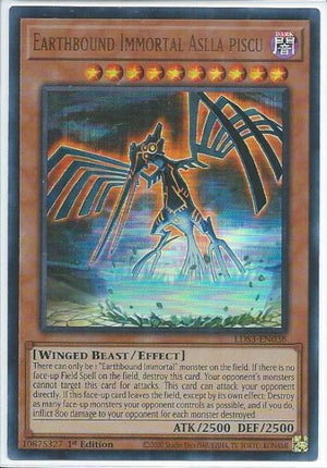 Yugioh - Earthbound Immortal Aslla Piscu *Ultra Rare* LDS3-EN038 (NM/M)