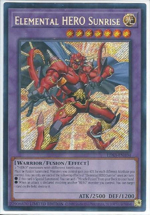 Yugioh - Elemental HERO Sunrise *Secret Rare* LDS3-EN104 (NM)