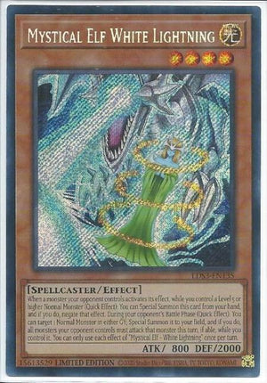 Yugioh - Mystical Elf - White Lightning *Secret Rare* LDS3-EN135 (NM)