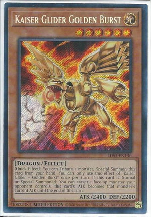 Yugioh - Kaiser Glider - Golden Burst *Secret Rare* LDS3-EN136 (NM/M)