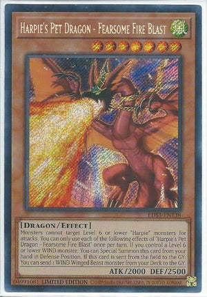 Yugioh - Harpie's Pet Dragon - Fearsome Fire Blast *Secret Rare* LDS3-EN138 (NM)