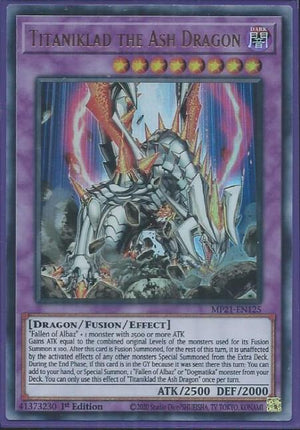 Yugioh - Titaniklad the Ash Dragon *Ultra Rare* MP21-EN125 (NM/M)