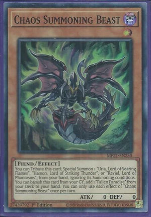 Yugioh - Chaos Summoning Beast *Super Rare* MP21-EN250 (NM)