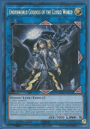 Yugioh - Underworld Goddess of the Closed World *Prismatic Secret Rare* MP22-EN028 (NM)